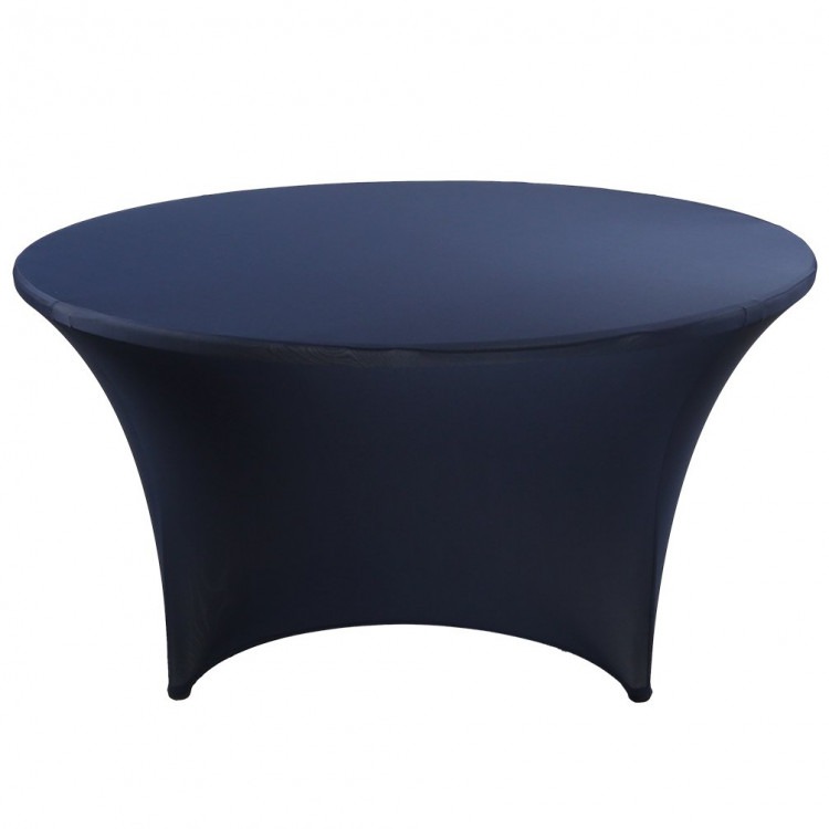 48 Black & White Round Spandex Table Covers