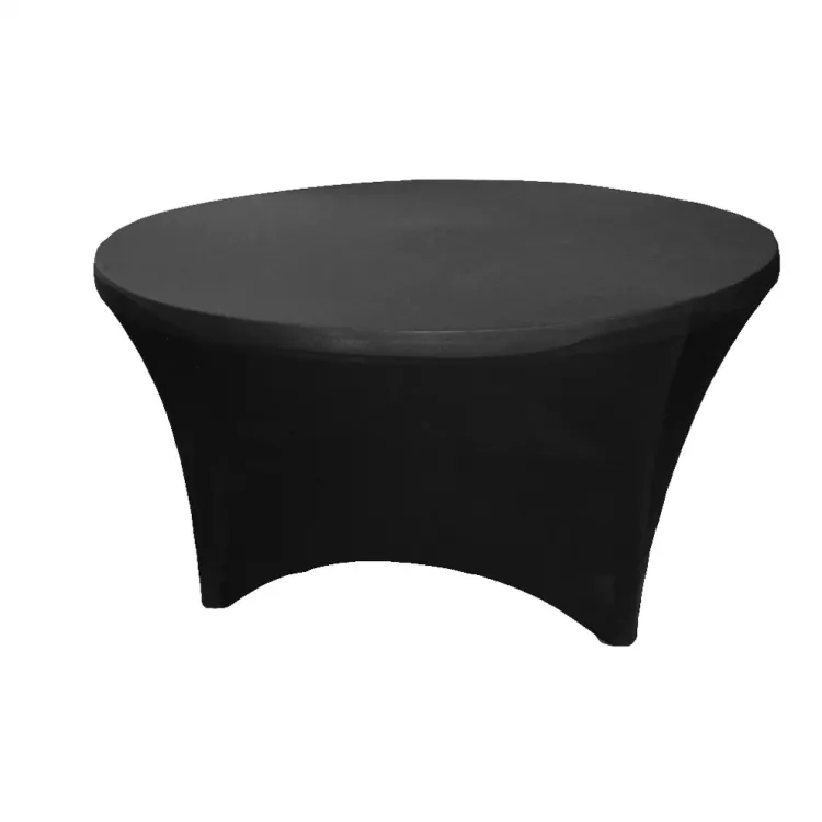60 Inch Black & White Round Spandex Table Covers