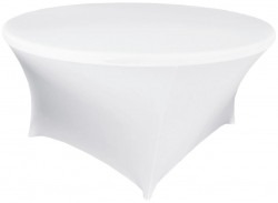 60 Inch Black & White Round Spandex Table Covers