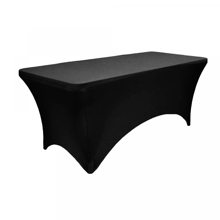 6FT Black and White Spandex Table Covers